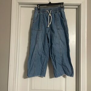 Maurices Wide Leg Cropped Cozy Pants